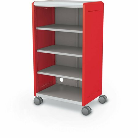 MOORECO Compass Cabinet Midi H3 With Shelves Red 51.1in H x 28.4in W x 19.2in D C2A1C1D1X0